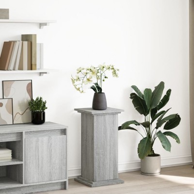 vidaXL Suport prezentare cu depozitare sonoma gri 31x30x60 cm lemn 854621 foto