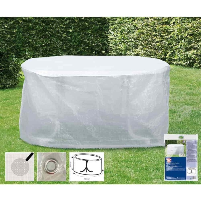 Husă Protecție Masă Grădină Transparentă 125x83cm