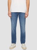 Blugi barbati Nelio, cu talie medie, croiala Slim Fit, Slim Leg, Albastru inchis, W30 L32