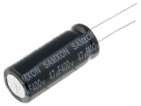 Condensator Electrolitic THT 47uF 400VDC &Oslash;12,5x30mm &plusmn;20% - Componentă Electronică de &Icirc;naltă Performanță