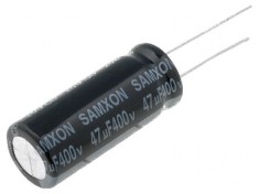 Condensator Electrolitic THT 47uF 400VDC &Oslash;12,5x30mm &plusmn;20% - Componentă Electronică de &Icirc;naltă Performanță