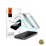Folie de protectie Ecran Spigen EZ FIT pentru Apple iPhone 15 Sticla Securizata Full Glue Set 2 bucati