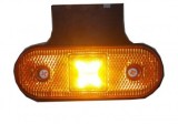 Lampa Gabarit Laterala LED Galbena 12/24V cu Suport, 4 LED-uri, 118x46mm, FR0193