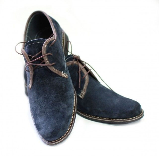 Pantofi barbati, din piele (Intoarsa) casual-eleganti, bleumarin - P80 arhiva Okazii.ro