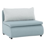 Fotoliu extensibil tapiterie textil verde menta crem Keny 100x87x90 cm
