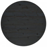 vidaXL Blat de masă, negru, &Oslash;90x2,5 cm, lemn masiv de pin