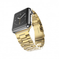 Curea pentru Apple Watch 1/2/3/4/5/6/7/8/SE/SE 2/Ultra (42/44/45/49mm) Techsuit Watchband (W036) Gold