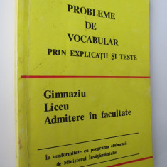 Probleme de vocabular prin explicatii si teste - Marilena Chiriac