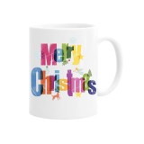 Cana alba personalizata &quot;Merry Christmas&quot;, INOVATIX&reg;️. 330ml