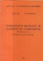 Constructii metalice si elemente de constructii, Partea a II-a - Stavile metalice (Editie 1979)