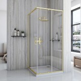 Cabina de dus Rea City 80x80 cm Gold Brush