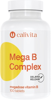 Mega B Complex Megadoză de Vitamine B pentru Cresterea Rezistentei la Stres (100 tablete) - Calivita foto
