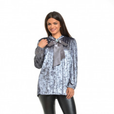 Bluza Dama catifea & funda satin Gri - M