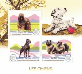 MADAGASCAR 2017 - Caini / set complet MNH - colita + bloc ( 2 imagini), Nestampilat