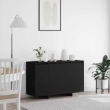 VidaXL Bufet Negru Negru Lemn prelucrat 120 x 41 x 75 cm Bufet Negru