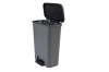 Coș de gunoi Curver COMPATTA BIN, 50L, 29,4x49,6x62 cm, negru/gri, pentru gunoi