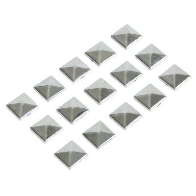 Accesorii cromate decorative, autoadezive, 10x10mm, 15 bucati foto