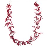 Ghirlandă De Crăciun, Berries, 1.85m x 8cm, Roșu, Plastic, Oem