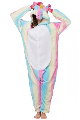 PJM60-1222 Pijama intreaga kigurumi, model unicorn multicolor foto