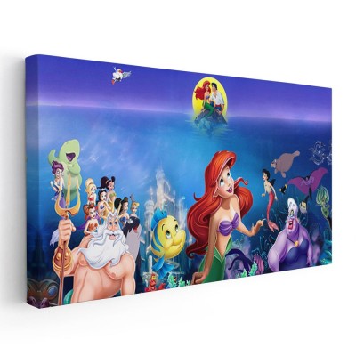 Tablou afis Mica Sirena desene animate 2194 Tablou canvas pe panza CU RAMA 30x60 cm foto