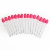 Set 15 pensule de machiaj pentru fard de pleoape, 6,5 cm, roz, CMCLASS