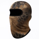 Cagula Camuflaj FIXATO, Unisex, Protectie UV, Material elastic, respirabil, Marime universala, Earth Brown