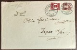 ROMANIA 1933 - Bucovina - Plic circulat - Cernauti catre Ispas pe Ceremus - stampile lizibile, francat cu 6 lei Carol II + 1 leu Timbrul Aviatiei