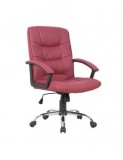 Scaun directorial GN02, ergonomic, cadru cromat, inaltime ajustabila, balans, 100 kg, bordo
