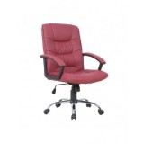Scaun directorial GN02, ergonomic, cadru cromat, inaltime ajustabila, balans, 100 kg, bordo