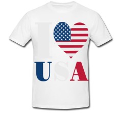 Tricou &amp;quot; I love USA &amp;quot; foto