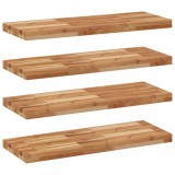 Cumpara ieftin Rafturi suspendate 4 buc. 100x30x4cm lemn masiv acacia netratat