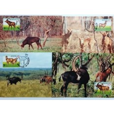 Angola 1990 - antilop, serie CarteMaxima