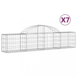 Cumpara ieftin Cosuri gabion arcuite 7 buc, 200x30x40/60 cm, fier galvanizat