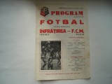 Program al meciului de fotbal Infratirea Oradea - F.C.M. Resita, 1982