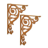 Set doua console din fier forjat antik rusty HA-36, Ornamentale