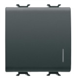 Intrerupator cap cruce cu led 2M Gewiss Chorus negru GW12102