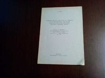 L`IMMORTALITE DE L`AME DANS LE &amp;quot;PHEDON&amp;quot; - Jean Coman (autograf) - 1963, 40 p. foto