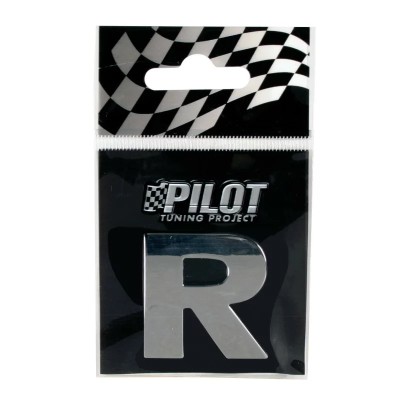 Autocolant 3D crom Type-3 (28mm) litera - R Garage AutoRide foto