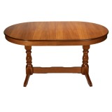 Masa extensibila Euro 2 lemn masiv, culoare cires , blat MDF furniruit, 12 persoane, 155 192.5 230x97x76 cm