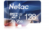 Card de memorie Micro SD Netac 128Gb, A1, U3, C10, V30, 4K, 667X, UHS-I Viteza de pana la 100 30 MB s (R W) - RESIGILAT