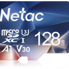 Card de memorie Micro SD Netac 128Gb, A1, U3, C10, V30, 4K, 667X, UHS-I Viteza de pana la 100 30 MB s (R W) - RESIGILAT