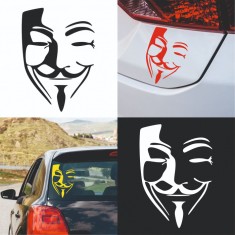 Sticker Auto , zAnonymous, , Simbol al Rebeliunii si Libertatii Digitale