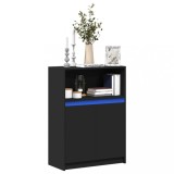 VidaXL Dulap cu LED, negru, 72x34x100 cm, lemn prelucrat