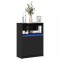 vidaXL Dulap cu LED, negru, 72x34x100 cm, lemn prelucrat 852160