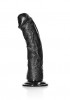 Dildo Realist cu Ventuza, PVC, Negru, 17.5 cm