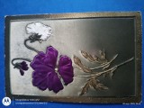 felcitare ,tip carte postala ,lucrata manual .Floare .