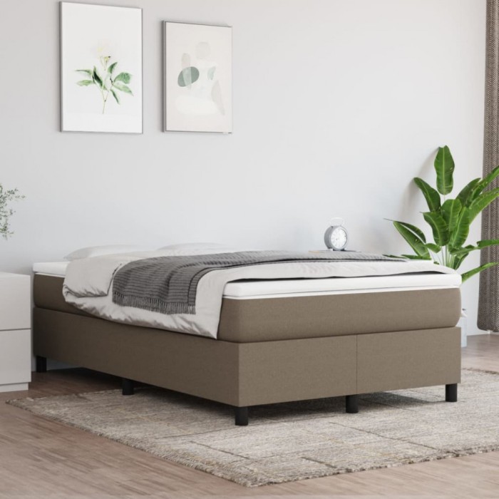 vidaXL Cadru de pat fără saltea, gri taupe, 120x200 cm, textil 3120850