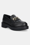 Love Moschino mocasini de piele culoarea negru, cu platforma, JA10094G1NIA0000