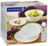 Set serviciu de masa Luminarc Trianon ,19 piese, alb Handy KitchenServ