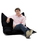 Cumpara ieftin Fotoliu puf de gradina Cushion Pouf Negru 100x100x20 cm